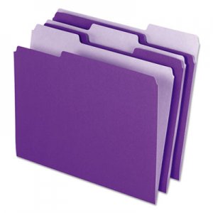 Pendaflex Interior File Folders, 1/3-Cut Tabs, Letter Size, Violet, 100/Box PFX421013VIO 4210 1/3 VIO