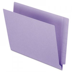 Pendaflex Colored End Tab Folders with Reinforced 2-Ply Straight Cut Tabs, Letter Size, Purple, 100/Box PFXH110DPR H110DPR