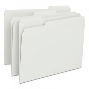 Smead Colored File Folders, 1/3-Cut Tabs, Letter Size, White, 100/Box SMD12843 12843