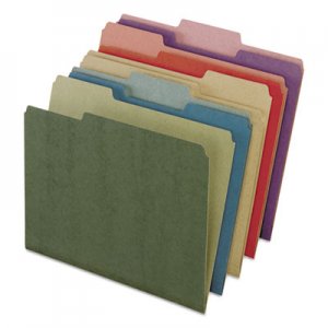 Pendaflex Earthwise by 100% Recycled Colored File Folders, 1/3-Cut Tabs, Letter Size, Assorted, 50/Box PFX04350 04350EE