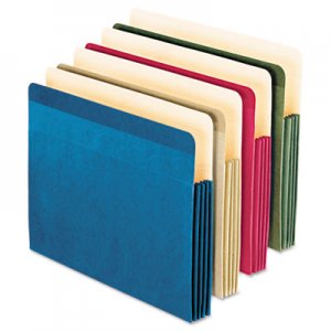 Pendaflex 100% Recycled Colored File Pocket, 3.5" Expansion, Letter Size, Assorted, 4/Pack PFX90164 90164EE