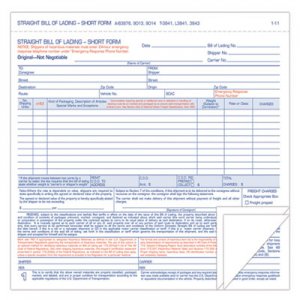 TOPS Hazardous Material Short Form, 7 x 8 1/2, Three-Part Carbonless, 250 Forms TOPL3841 L3841