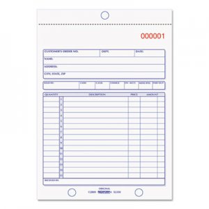 Rediform Sales Book, 5 1/2 x 7 7/8, Three-Part Carbonless, 50 Sets/Book RED5L350 5L350