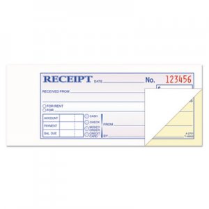 TOPS Money and Rent Receipt Books, 2-3/4 x 7-3/16, 2-Part Carbonless, 100 Sets/Book TOP46800
