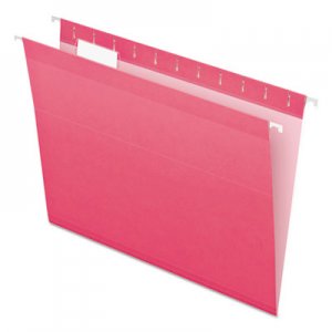 Pendaflex Colored Reinforced Hanging Folders, Letter Size, 1/5-Cut Tab, Pink, 25/Box PFX415215PIN 04152 1/5 PIN