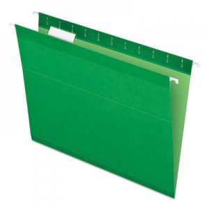 Pendaflex Colored Reinforced Hanging Folders, Letter Size, 1/5-Cut Tab, Bright Green, 25/Box PFX415215BGR 04152 1/5 BGR