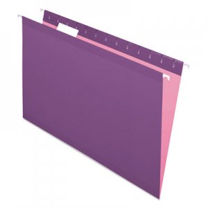Pendaflex Colored Reinforced Hanging Folders, Legal Size, 1/5-Cut Tab, Violet, 25/Box PFX415315VIO 04153 1/5 VIO