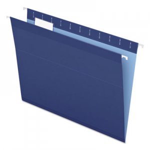 Pendaflex Colored Reinforced Hanging Folders, Letter Size, 1/5-Cut Tab, Navy, 25/Box PFX415215NAV 04152 1/5 NAV