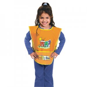 Creativity Street Kraft Artist Smock, Fits Kids Ages 3-8, Vinyl, One Size Fits All, Bright Colors CKC5207 5207