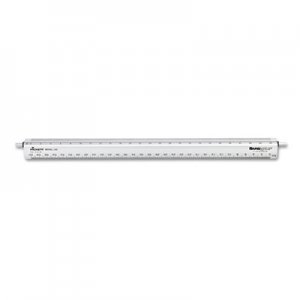 Chartpak Adjustable Triangular Scale Aluminum Engineers Ruler, 12", Silver CHA240 240