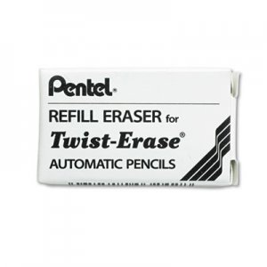 Pentel Eraser Refill for Pentel Twist-Erase Mechanical Pencils, 3/Tube PENE10 E10