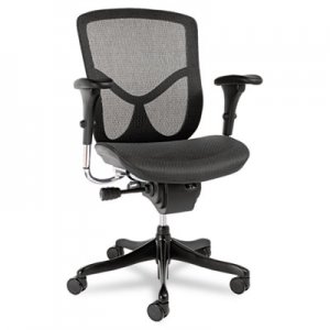 Alera EQ Series Ergonomic Multifunction Mid-Back Mesh Chair, Black Base ALEEQA42ME10B