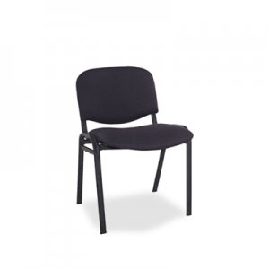 Alera Continental Series Stacking Chairs, Black Fabric Upholstery, 4/Carton ALESC67FA10B