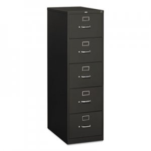 HON 310 Series Five-Drawer Full-Suspension File, Legal, 18.25w x 26.5d x 60h, Charcoal HON315CPS H315C.P