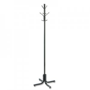 Safco Metal Costumer, Four Ball-Tipped Double-Hooks, 21w x 21d x 70h, Black SAF4163BL 4163BL
