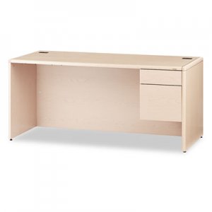HON 10700 Series "L" Workstation Desk with Three-Quarter Height Pedestal on Right, 66" x 30" x 29.5", Natural