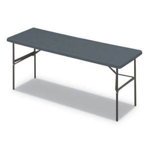 Iceberg IndestrucTables Too 1200 Series Folding Table, 72w x 24d x 29h, Charcoal ICE65387 65387