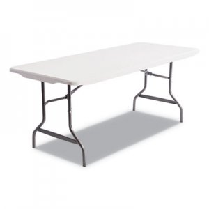 Alera Resin Rectangular Folding Table, Square Edge, 72w x 30d x 29h, Platinum ALE65600 65600