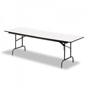 Iceberg Premium Wood Laminate Folding Table, Rectangular, 72w x 30d x 29h, Gray/Charcoal ICE55227 55227