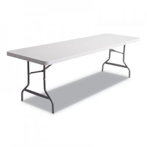 Alera Resin Rectangular Folding Table, Square Edge, 96w x 30d x 29h, Platinum ALE65601 65601