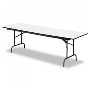Iceberg Premium Wood Laminate Folding Table, Rectangular, 96w x 30d x 29h, Gray/Charcoal ICE55237 55237