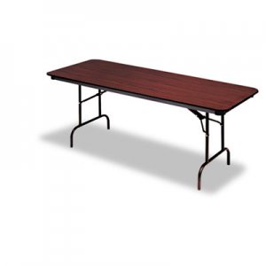 Iceberg Premium Wood Laminate Folding Table, Rectangular, 60w x 30d x 29h, Mahogany ICE55214 55214