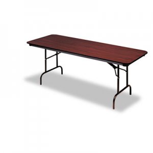 Iceberg Premium Wood Laminate Folding Table, Rectangular, 96w x 30d x 29h, Mahogany ICE55234 55234