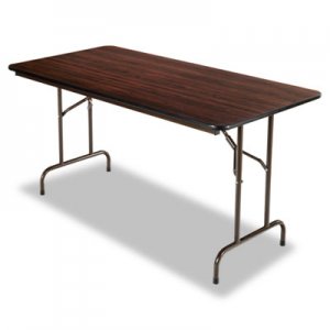 Alera Wood Folding Table, Rectangular, 60w x 29 3/4d x 29h, Walnut ALEFT726030MY FT726030MY