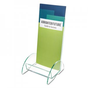 deflecto Euro-Style DocuHolder, Leaflet Size, 4.5w x 4.5d x 7.88h, Green Tinted DEF775383 775383
