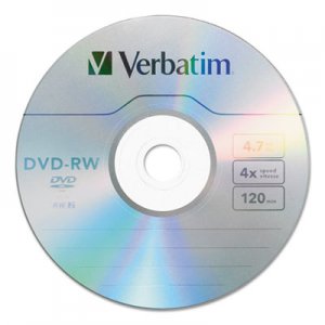 Verbatim DVD-RW, 4.7GB, 4X, 30/PK Spindle VER95179 95179