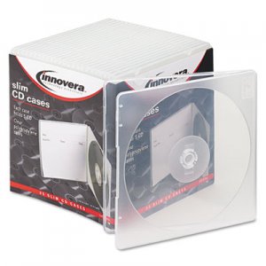 Innovera Slim CD Case, Clear, 25/Pack IVR81900