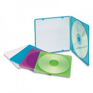 Innovera Slim CD Case, Assorted Colors, 10/Pack IVR81910