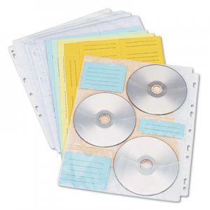 Innovera Two-Sided CD/DVD Pages for Three-Ring Binder, 10/Pack IVR39301
