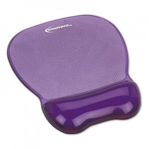 Innovera Gel Mouse Pad w/Wrist Rest, Nonskid Base, 8-1/4 x 9-5/8, Purple IVR51440
