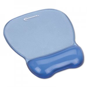 Innovera Gel Mouse Pad w/Wrist Rest, Nonskid Base, 8-1/4 x 9-5/8, Blue IVR51430