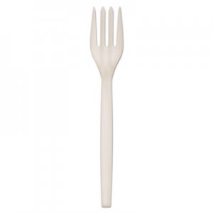 Eco-Products Plant Starch Fork - 7", 50/Pack, 20 Pack/Carton ECOEPS002 EP-S002