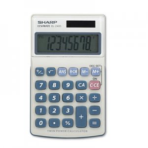 Sharp EL240SB Handheld Business Calculator, 8-Digit LCD SHREL240SAB EL240SAB