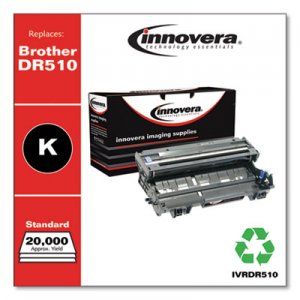 Innovera Remanufactured Black Drum Unit, Replacement for Brother DR510, 20,000 Page-Yield IVRDR510