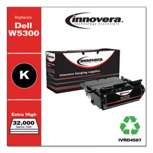 Innovera Remanufactured Black High-Yield Toner, Replacement for Dell W5300 (310-4587), 32,000 Page-Yield IVRD4587