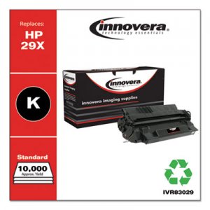 Innovera Remanufactured Black High-Yield Toner, Replacement for HP 29X (C4129X), 10,000 Page-Yield IVR83029