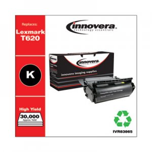 Innovera Remanufactured Black High-Yield Toner, Replacement for Lexmark T620, 30,000 Page-Yield IVR83865