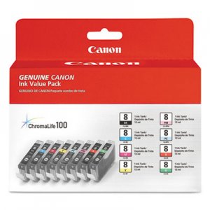 Canon ChromaLife100+ Ink, Assorted, 8/PK CNM0620B015 0620B015