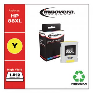 Innovera Remanufactured Yellow High-Yield Ink, Replacement for HP 88XL (C3939AN), 1,540 Page-Yield IVR9393AN