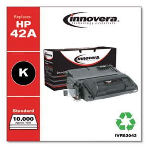 Innovera Remanufactured Black Toner, Replacement for HP 42A (Q5942A), 10,000 Page-Yield IVR83042
