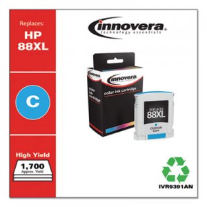 Innovera Remanufactured Cyan High-Yield Ink, Replacement for HP 88XL (C9391AN), 1,700 Page-Yield IVR9391AN