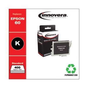 Innovera Remanufactured Black Ink, Replacement for Epson 60 (T060120), 400 Page-Yield IVR860120