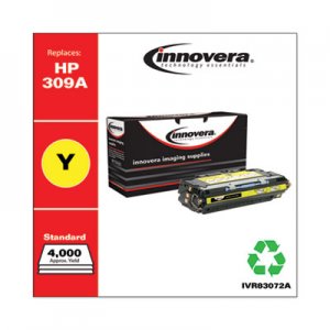 Innovera Remanufactured Yellow Toner, Replacement for HP 309A (Q2672A), 4,000 Page-Yield IVR83072A