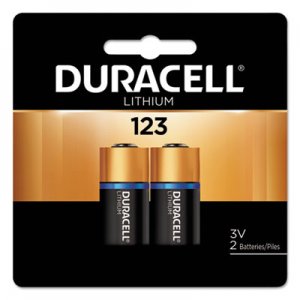 Duracell Ultra High-Power Lithium Battery, 123, 3V, 2/Pack DURDL123AB2BPK DL123AB2PK