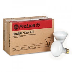 GE Incandescent Indoor Floodlight Bulbs w/Reflector, 65 Watts, 130 Volt, 6/Carton GEL24705 24705