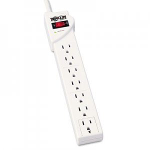 Tripp Lite Protect It! Surge Protector, 7 Outlets, 6 ft Cord, 1080 Joules, Light Gray TRPSTRIKER STRIKER